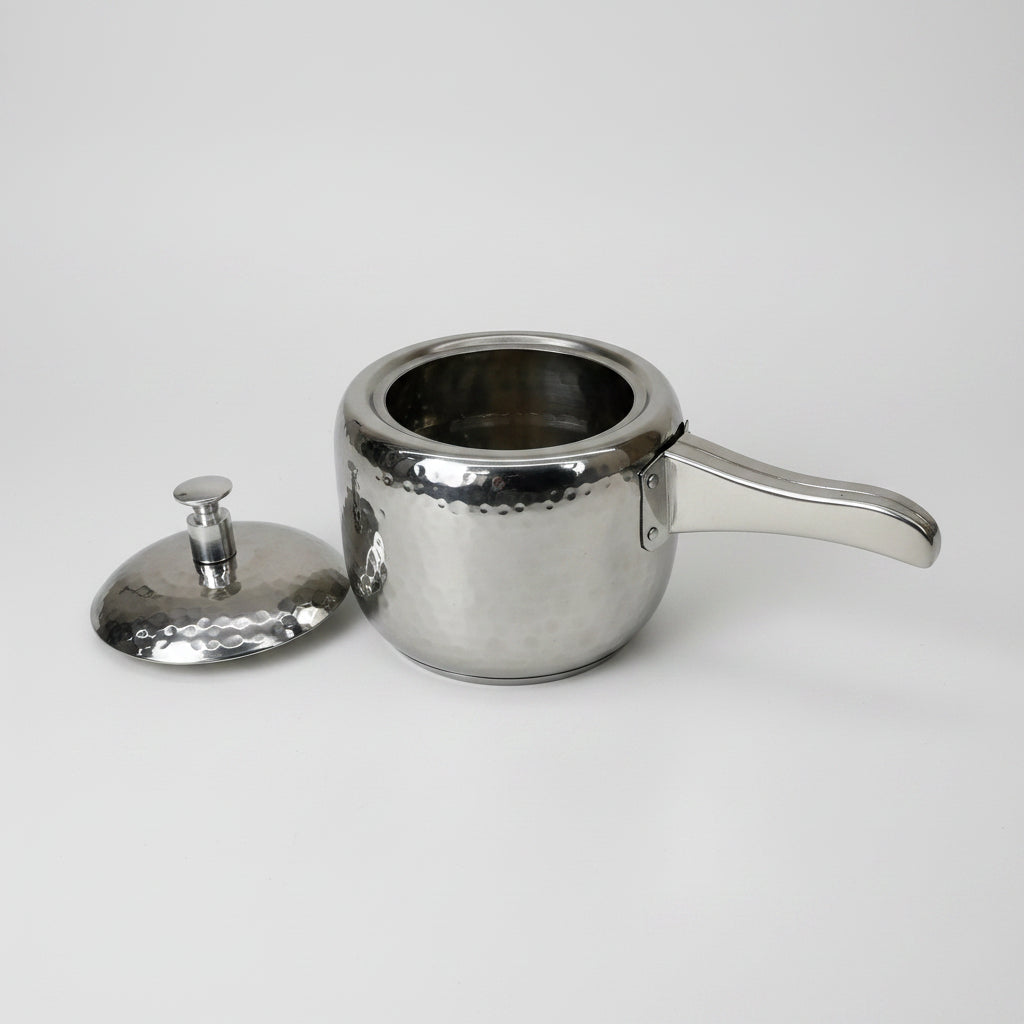 Hammered Stainless Steel Serving Cooker - 30 oz by Nishi Enterprise Inc (hammered-stainless-steel-serving-cooker-30-oz-1)