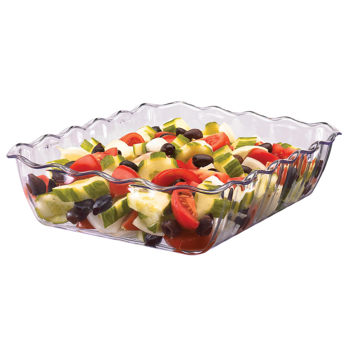 Cambro DC10152 Deli Crock, 4.9 qt., 13 3/16" x 10 7/16" x 3 3/16" - Clear