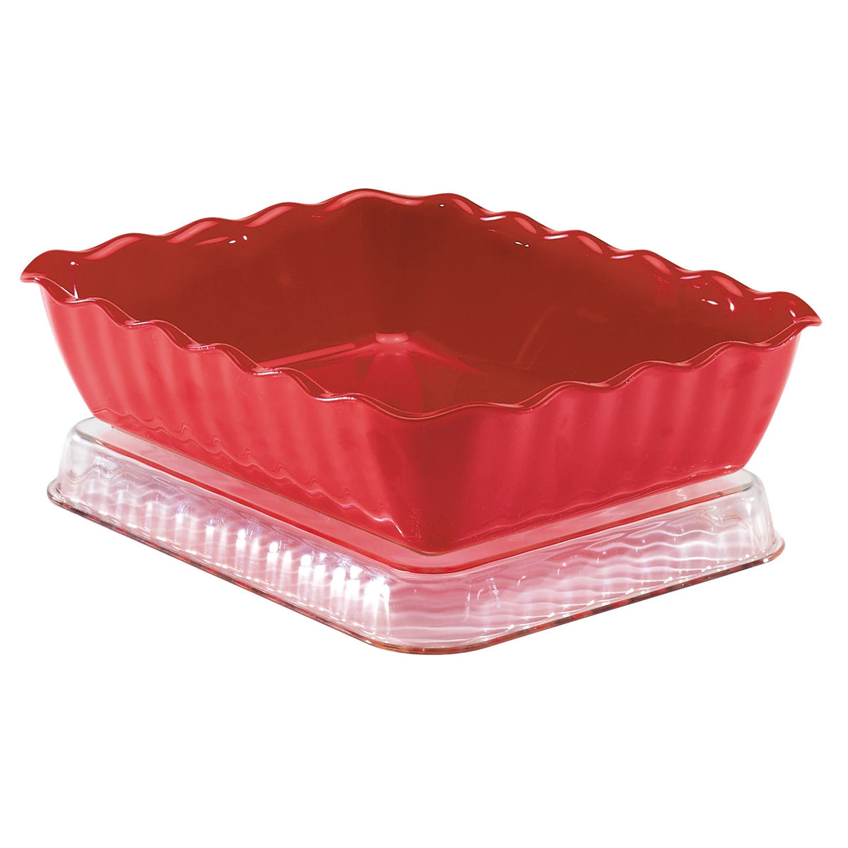 Cambro DC10404 Deli Crock, 4.9 qt., 13 3/16" x 10 7/16" x 3 3/16" - Red