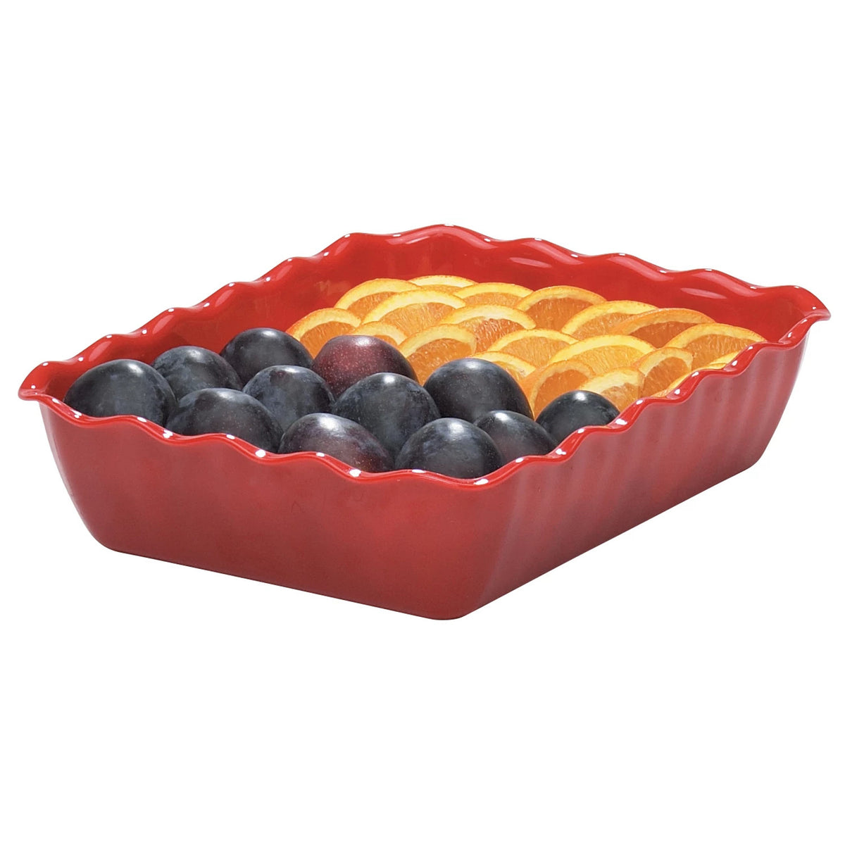 Cambro DC10404 Deli Crock, 4.9 qt., 13 3/16" x 10 7/16" x 3 3/16" - Red