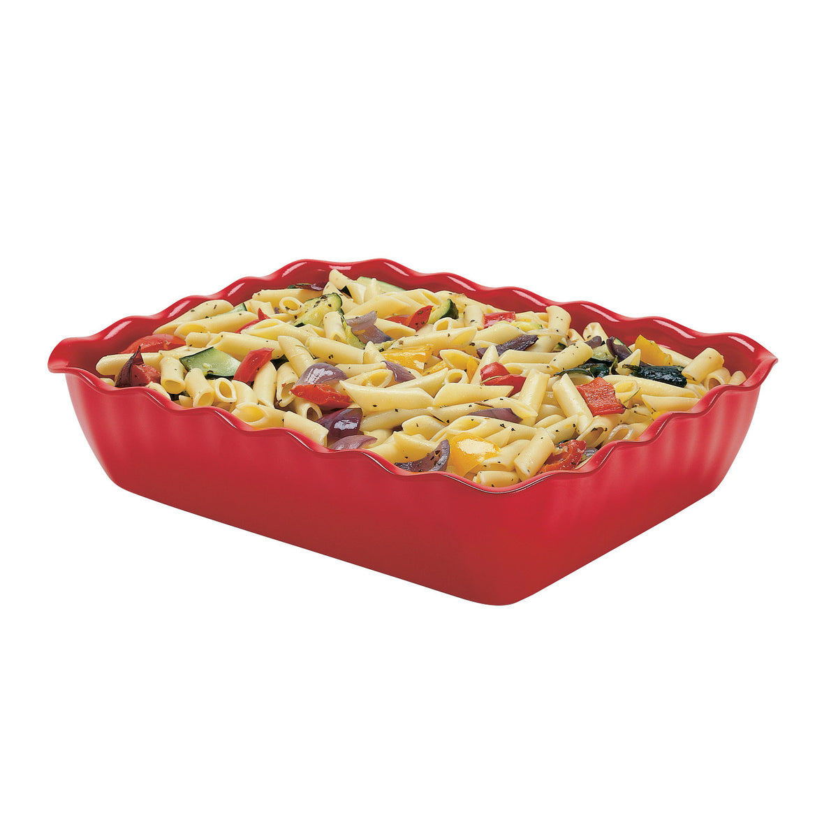Cambro DC10404 Deli Crock, 4.9 qt., 13 3/16" x 10 7/16" x 3 3/16" - Red