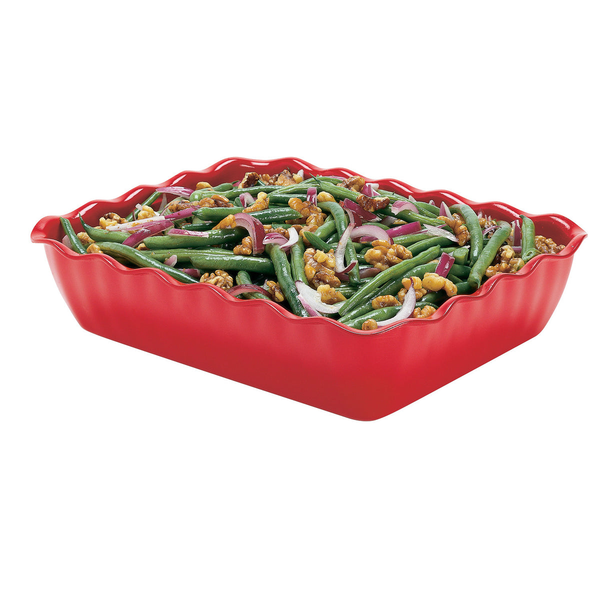 Cambro DC10404 Deli Crock, 4.9 qt., 13 3/16" x 10 7/16" x 3 3/16" - Red