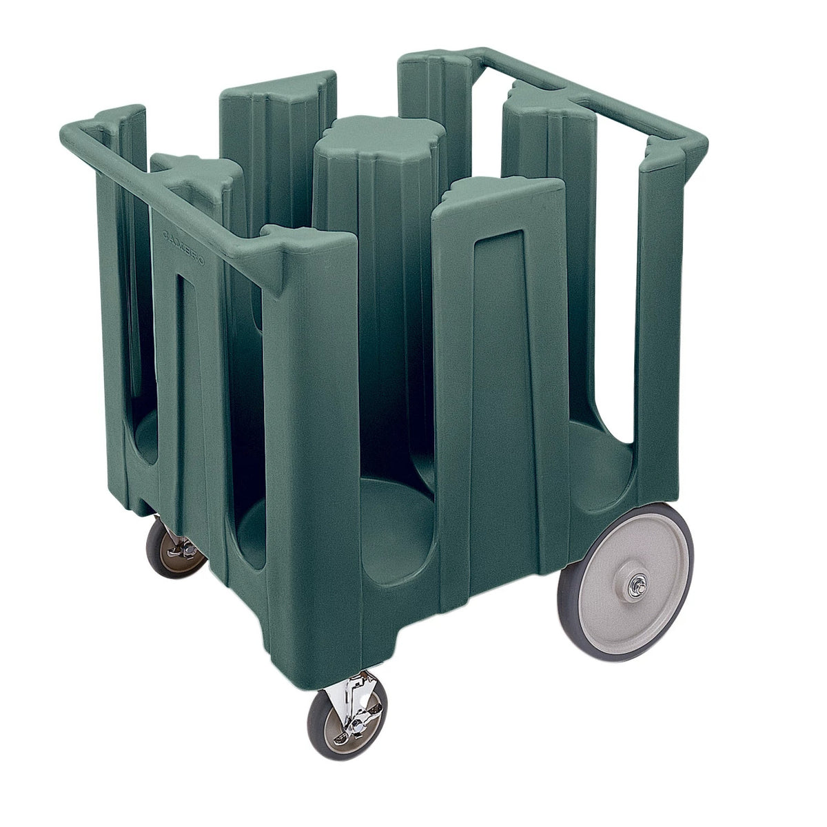 Cambro DC1225191 Poker Chip Dish Caddy, 4 Columns, Plates to 12 1/4" - Granite Gray
