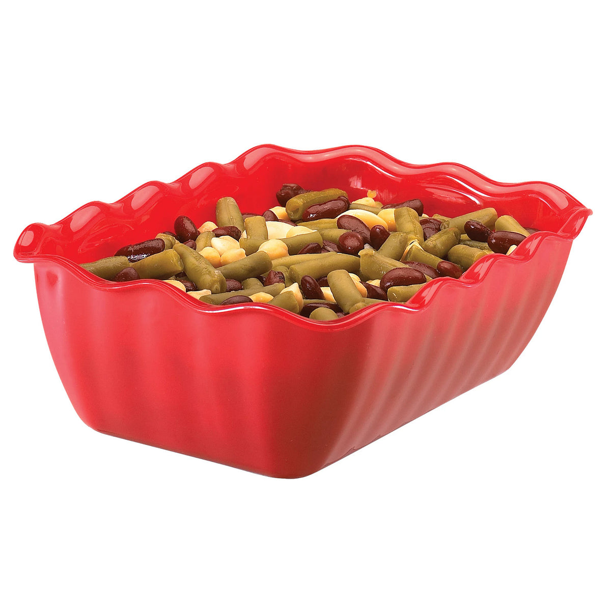 Cambro DC5404 Deli Crock, 2.2 qt., 10 5/16" x 6 13/16" x 3 3/16" - Red