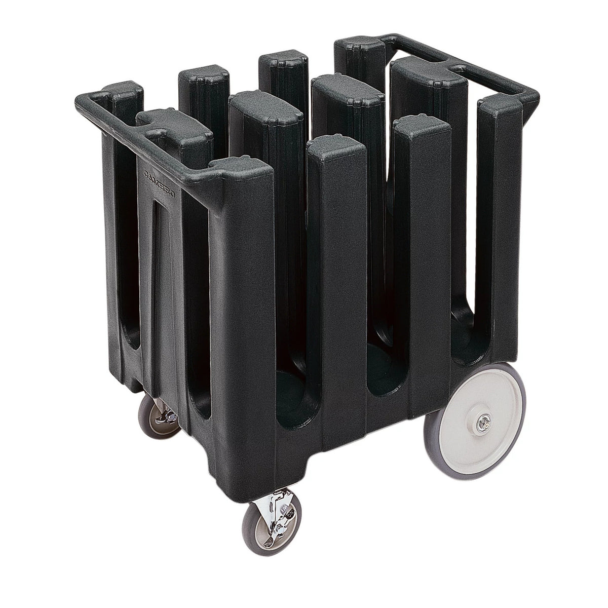 Cambro DC700110 Poker Chip Dish Caddy, 6 Columns, Plates to 7" - Black