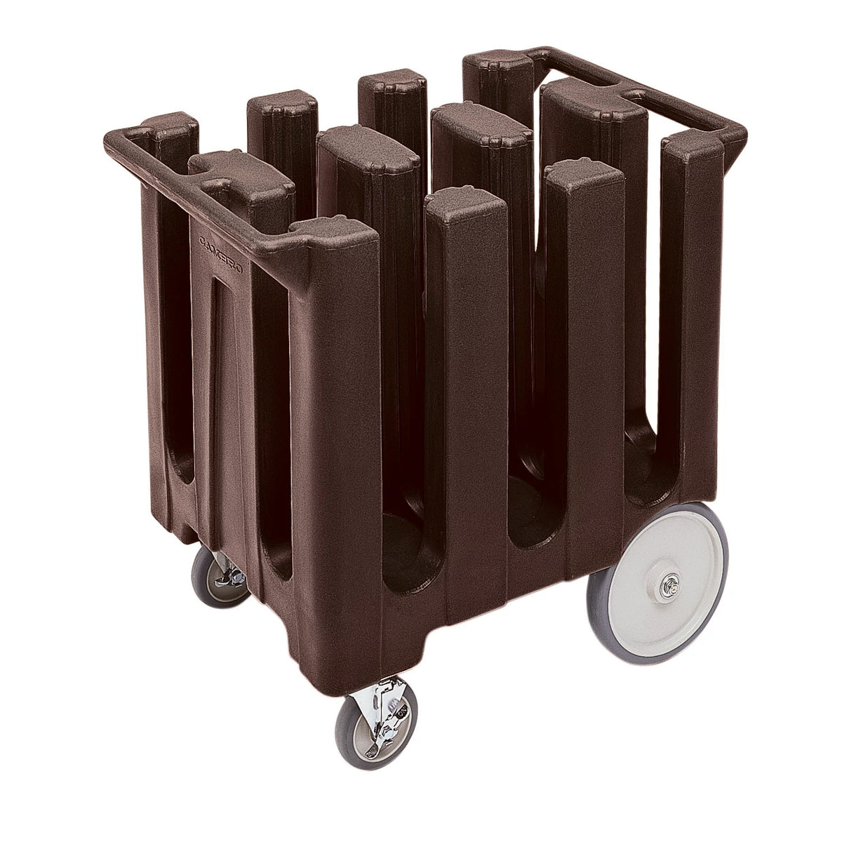 Cambro DC700131 Poker Chip Dish Caddy, 6 Columns, Plates to 7" - Dark Brown