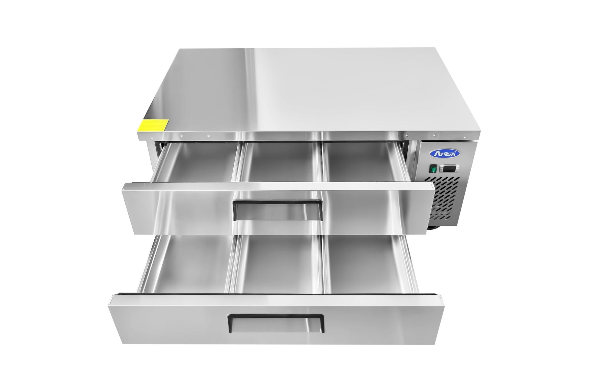 Front-Drawers-ATOSA MGF8450GR 48 Inch 2 Drawer Refrigerated Extended Top Chef Base