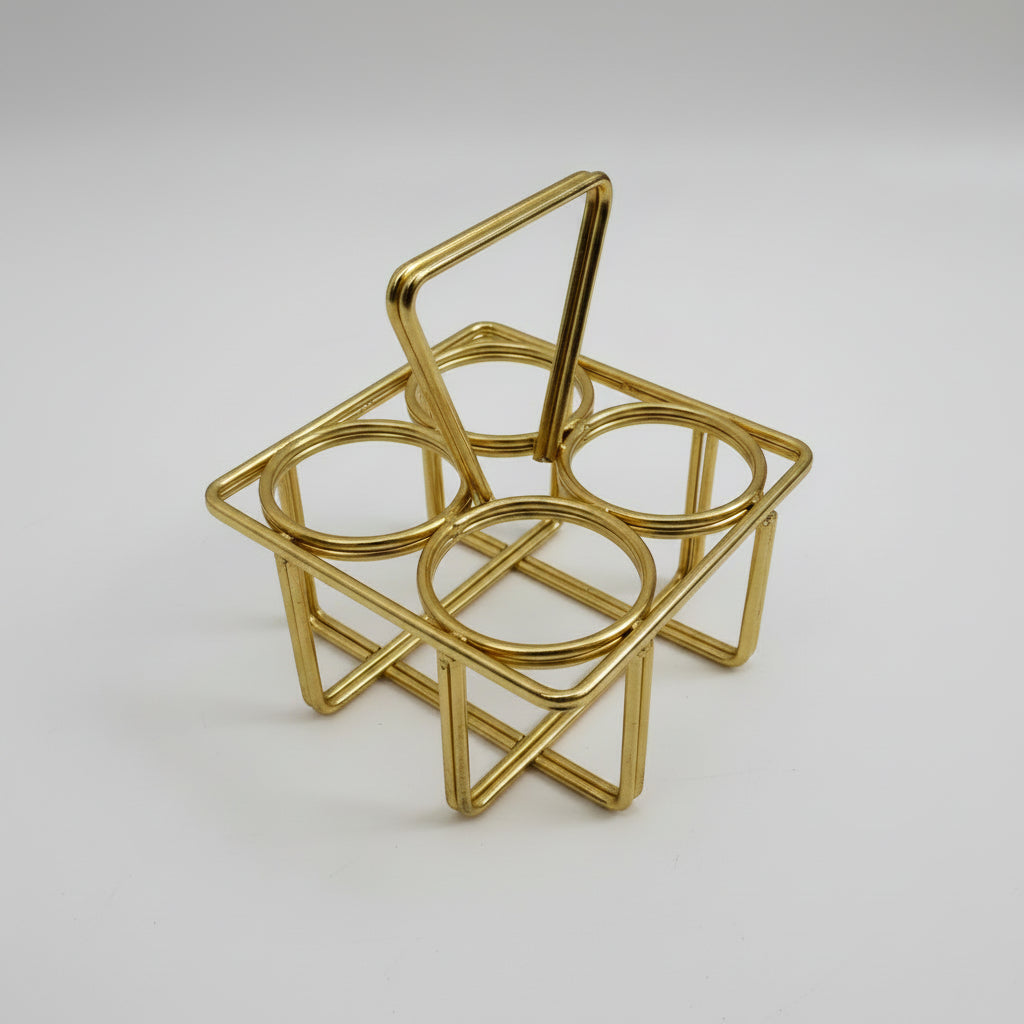 Gold Chai Carrier for 4 Glasses Product Image