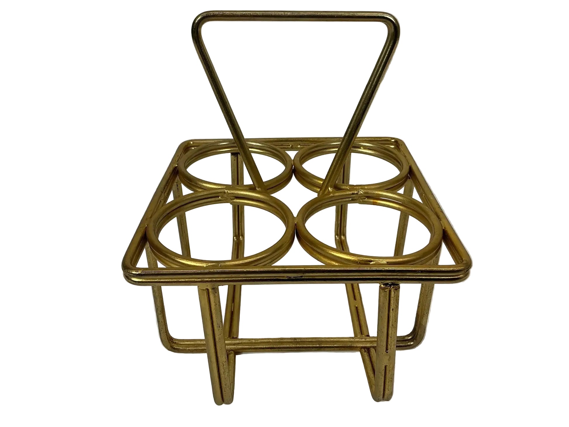 Gold Chai Carrier for 4 Glasses Up Close Overview