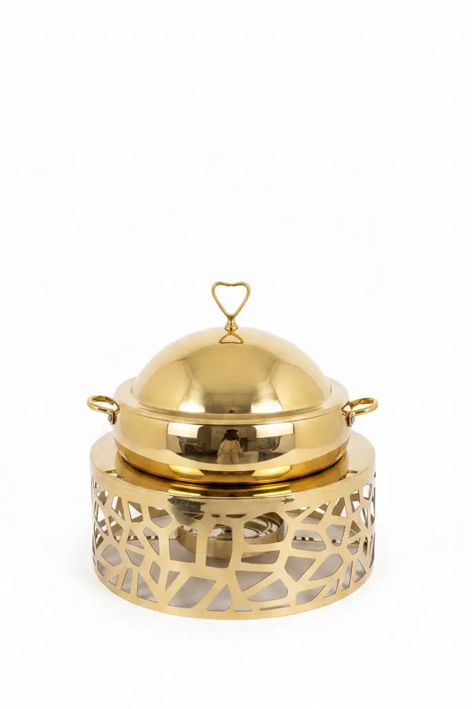 Golden Chafing Dish with Handle Product Image