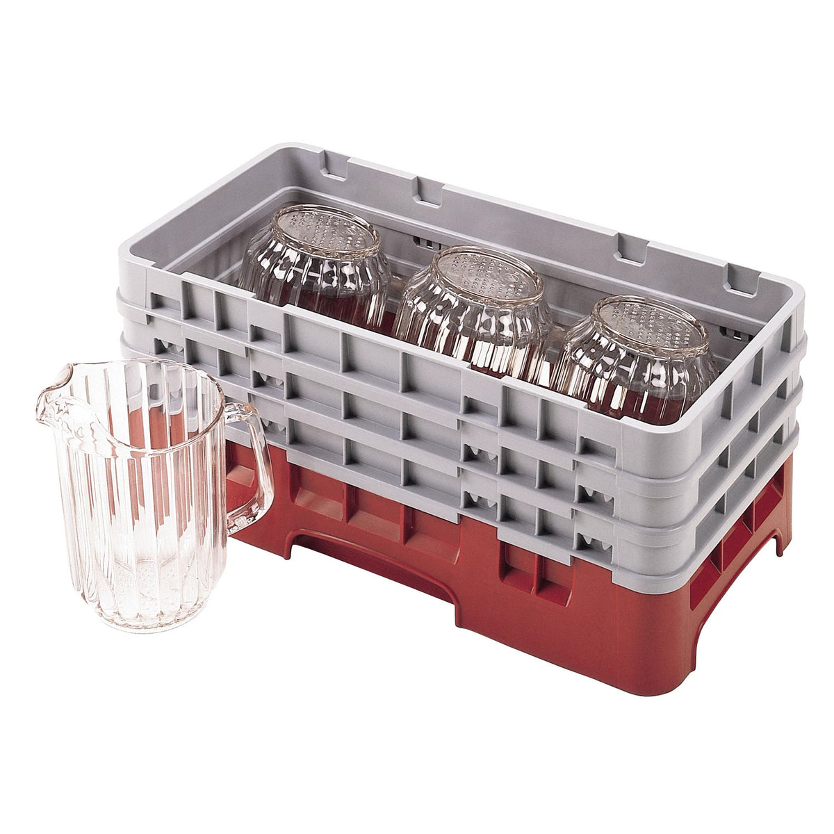 Cambro HBR712416 Camrack Half Size Open Base Rack, 8 7/8" Tall - Cranberry