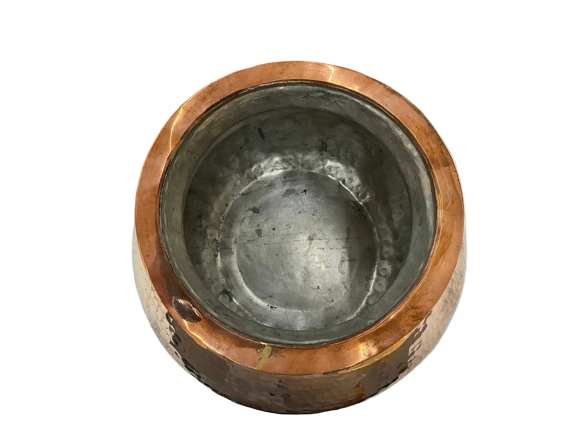 Hammered Copper Handi - 11 Qts. Inside View