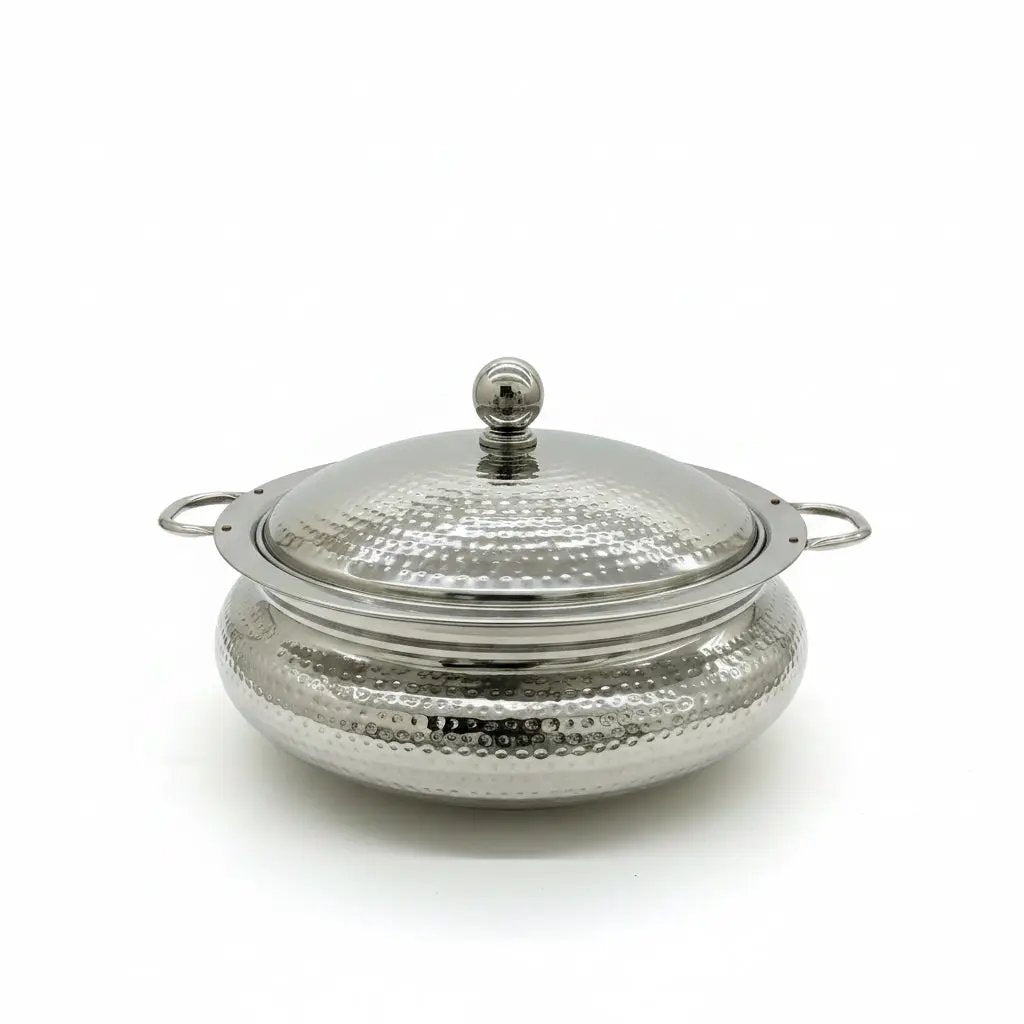 Hammered Stainless Steel Chafing Dish 19" Closed Product Image