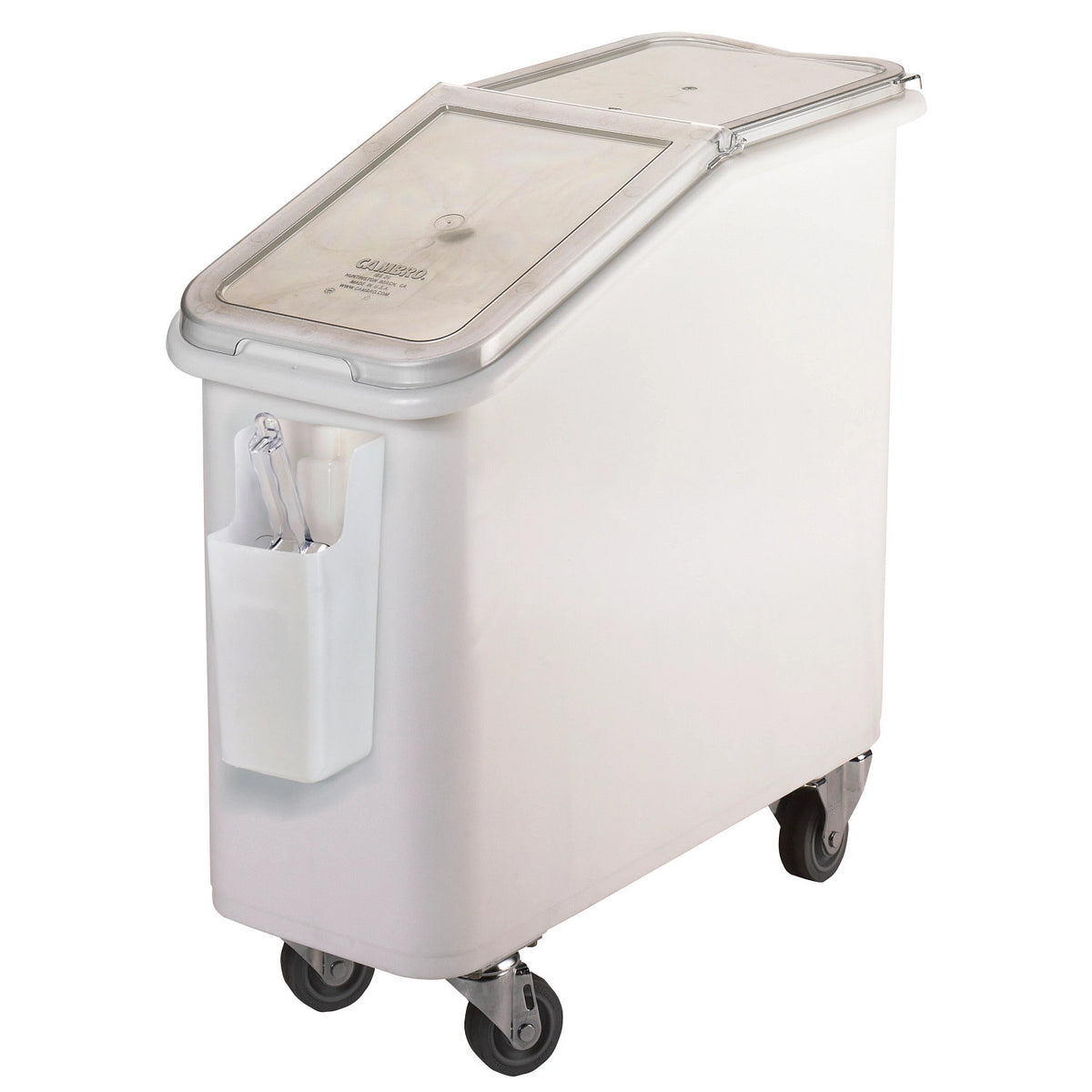 Cambro IBS20148 21 gal. Slant Top Mobile Ingredient Bin, 29 1/2" x 13" x 28" - White