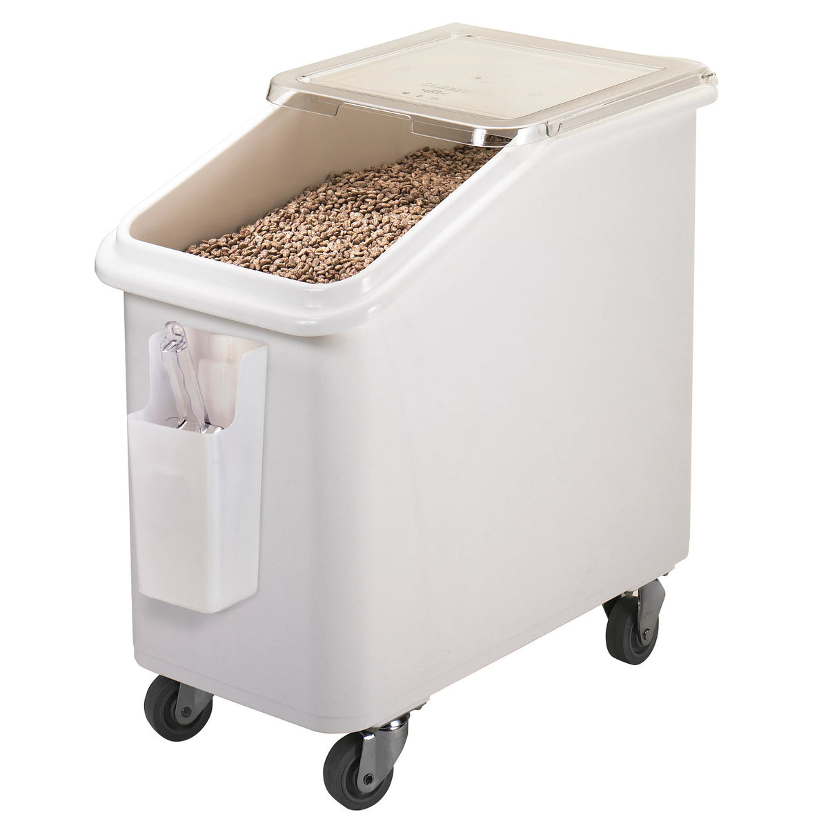 Cambro IBS27148 27 gal. Slant Top Mobile Ingredient Bin, 29 5/8" x 16 5/16" x 28" - White