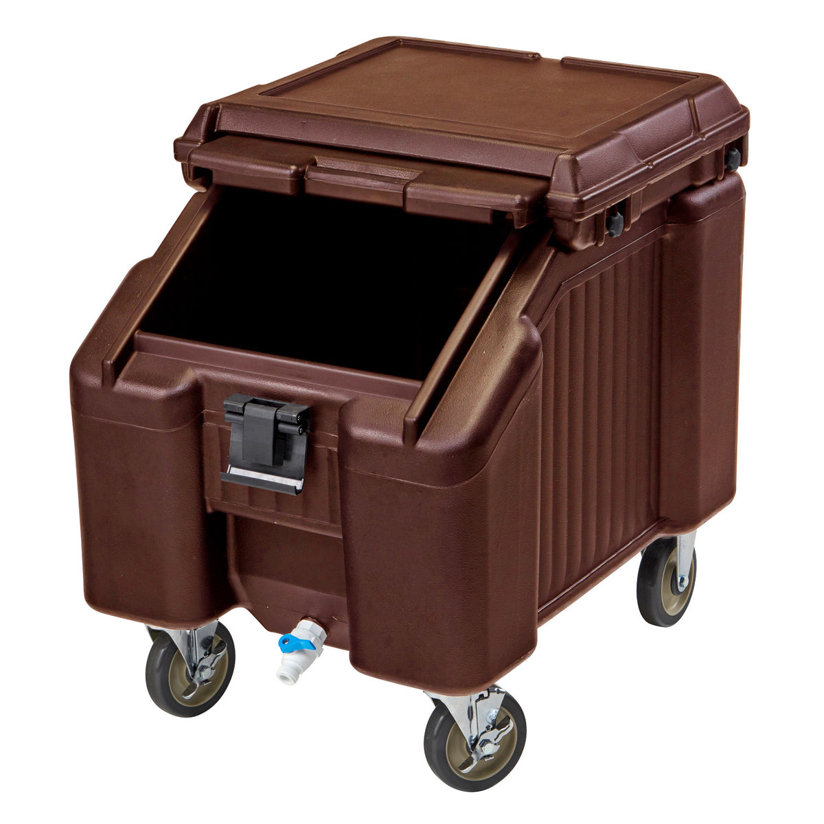 Cambro ICS100L131 SlidingLid Ice Caddy, 100 lbs., Standard Height - Dark Brown
