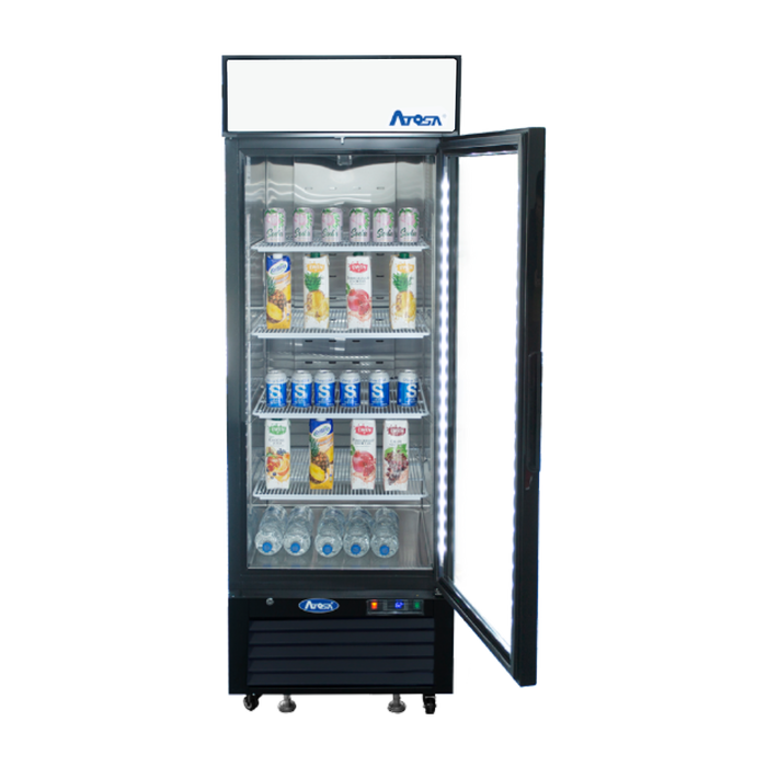 ATOSA MCF8720GR — Black Cabinet One (1) Glass Door Merchandiser Freezer, 19.4 Cu. Ft.