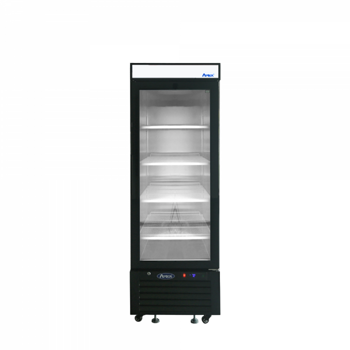 ATOSA MCF8726GR — Black Cabinet One (1) Glass Door Merchandiser Cooler, 8.3 Cu. Ft.