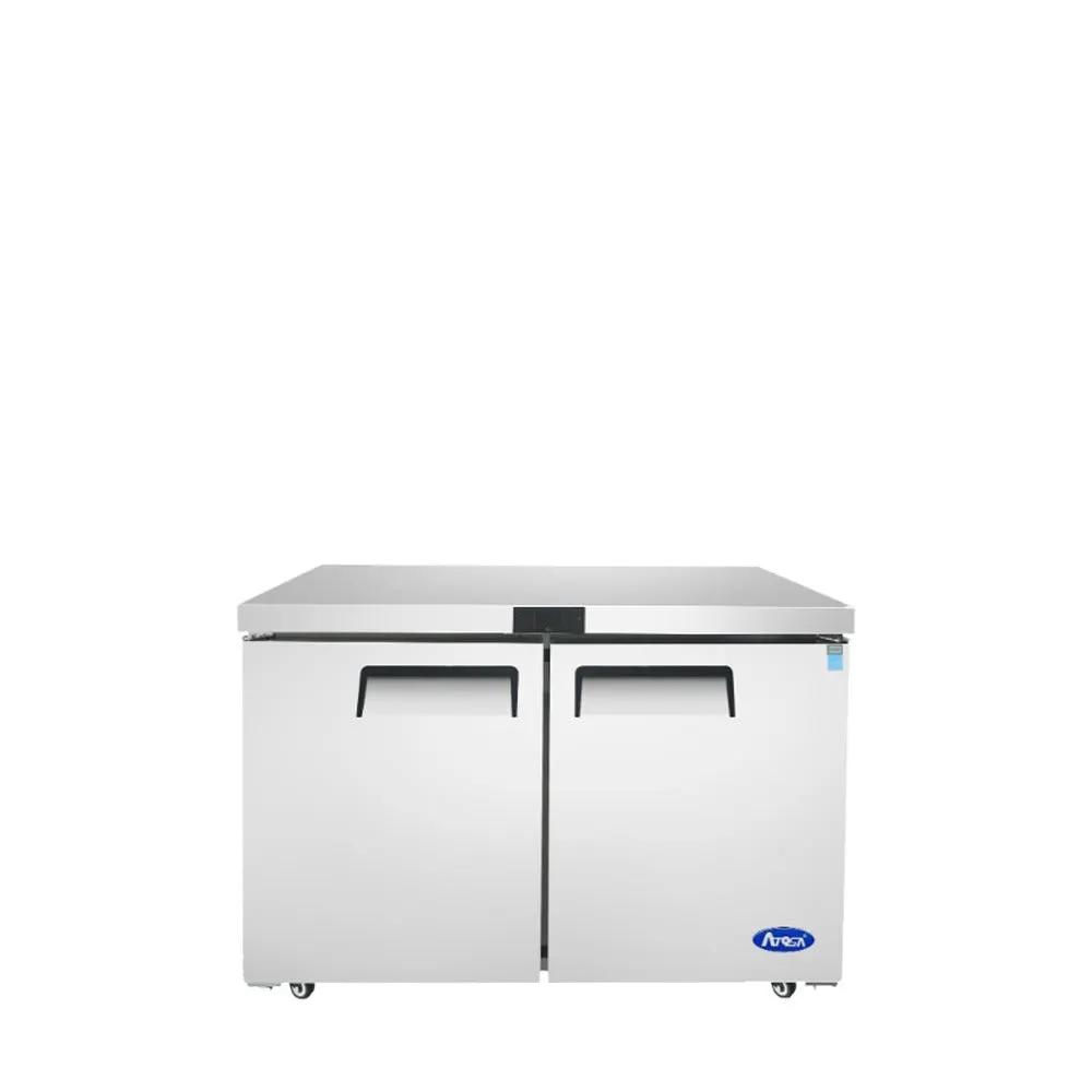 ATOSA MGF8403GR 60" Two-Door Undercounter Refrigerator – 17.2 Cu. Ft., Stainless Steel by Atosa USA (atosa-mgf8403gr-60-inch-two-door-undercounter-refrigerator)