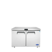 ATOSA MGF8403GR 60" Two-Door Undercounter Refrigerator – 17.2 Cu. Ft., Stainless Steel by Atosa USA (atosa-mgf8403gr-60-inch-two-door-undercounter-refrigerator)