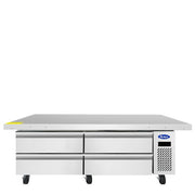 Atosa MGF8464GR Glass-Front Refrigerated Prep Table