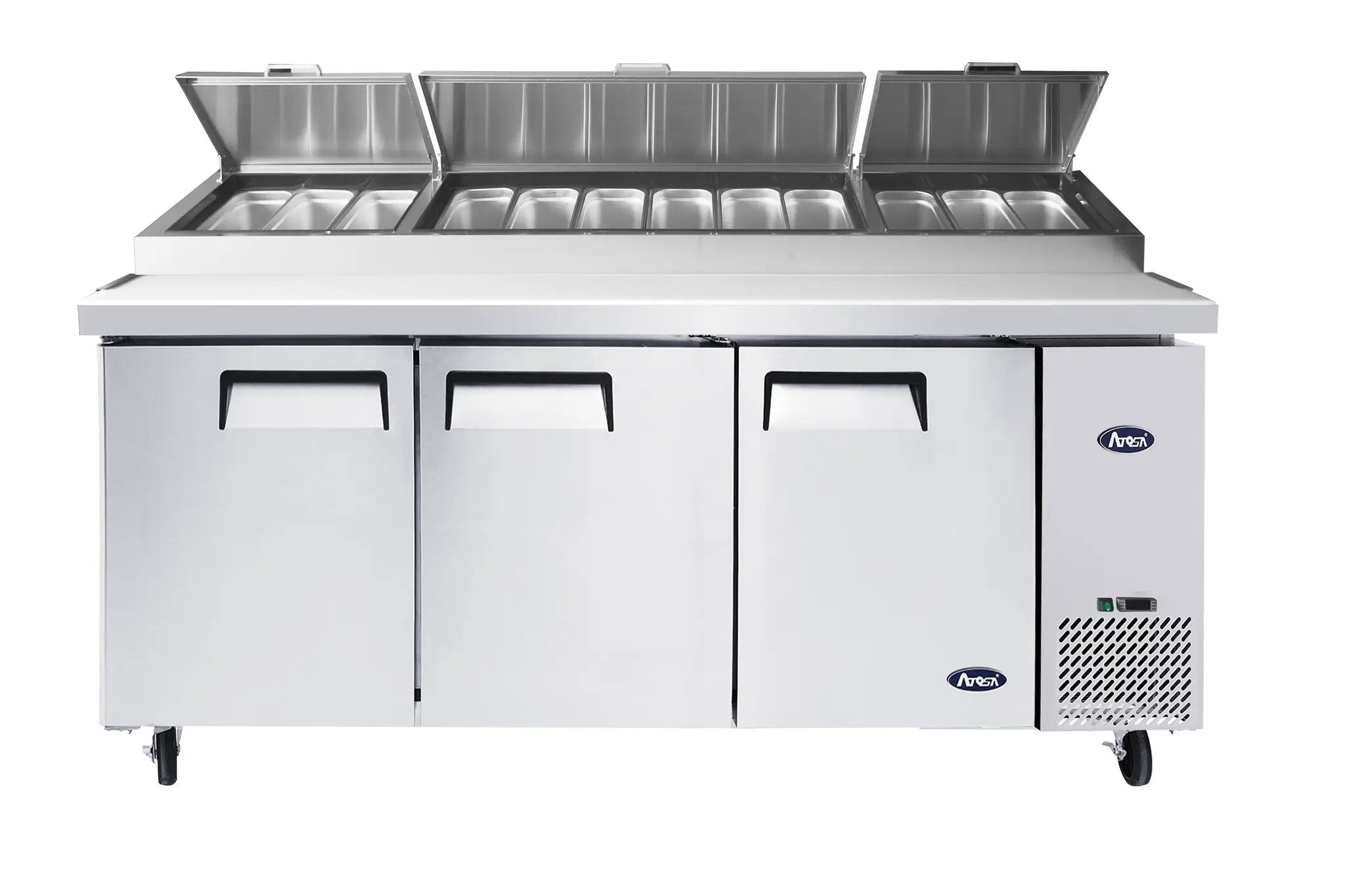 ATOSA MPF8203GR 93" 3-Door Pizza Prep Table by Atosa USA (atosa-mpf8203gr-93-inch-3-door-pizza-prep-table)
