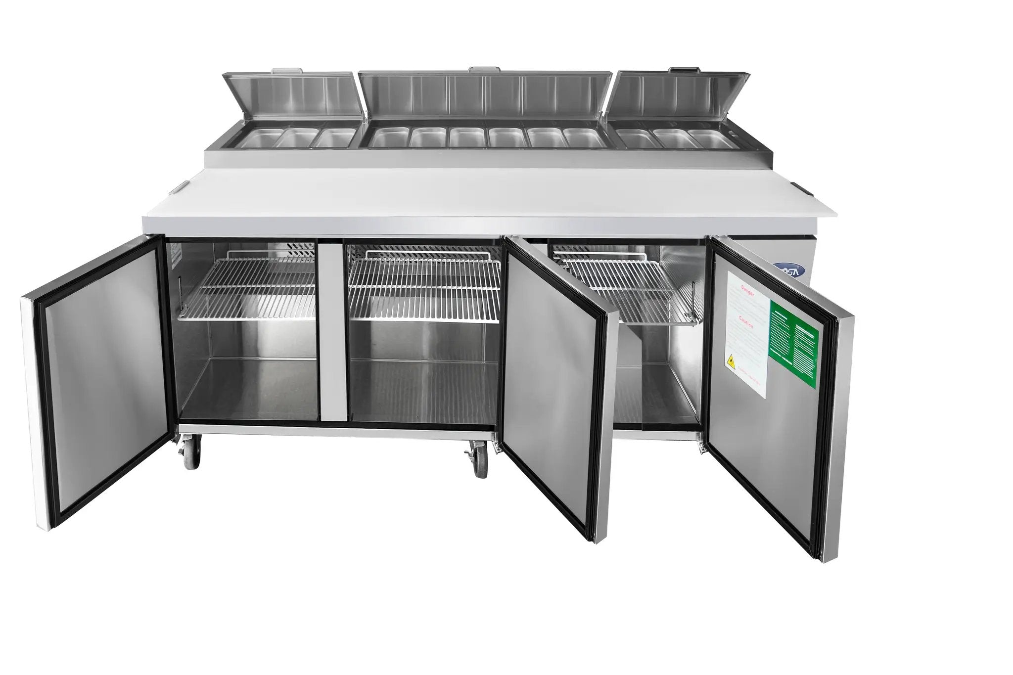 ATOSA MPF8203GR 93" 3-Door Pizza Prep Table by Atosa USA (atosa-mpf8203gr-93-inch-3-door-pizza-prep-table)