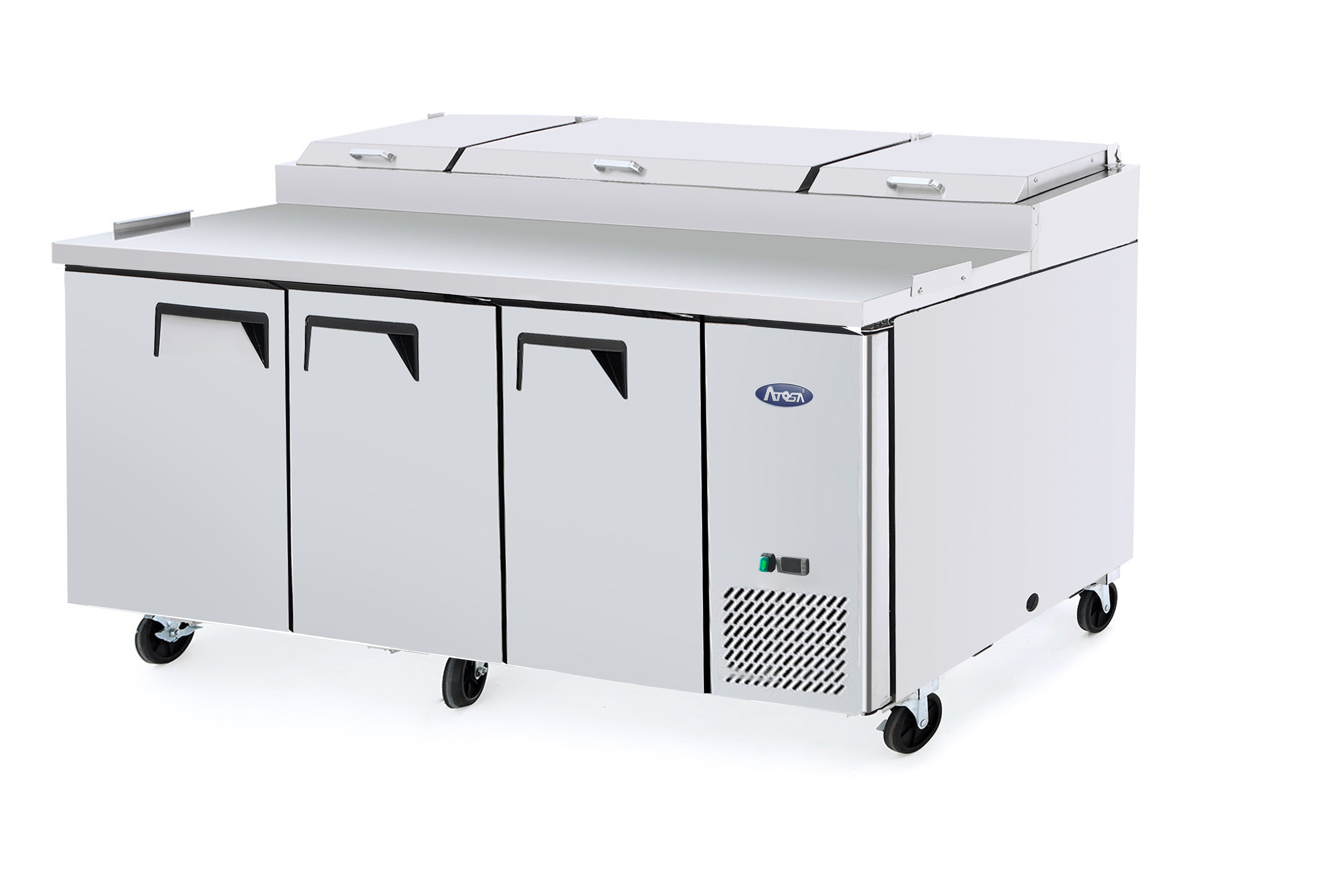 ATOSA MPF8203GR 93 Inch 3-Door Pizza Prep Table