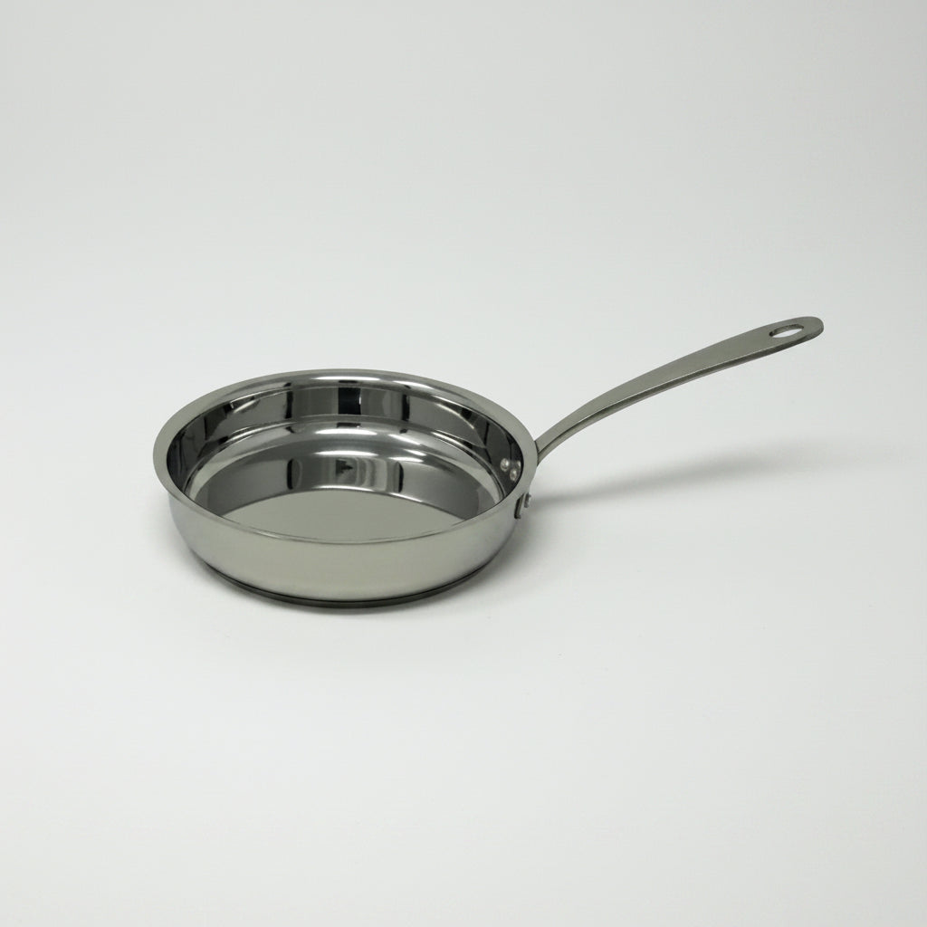 Stainless Steel Fry Pan serving bowl with Stainless Steel Handle - 18 Oz.