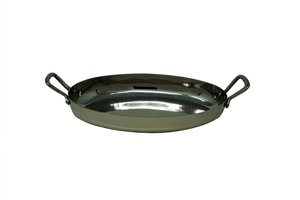 Stainless Steel Oval Au Gratin Serving Dish - 32 Oz