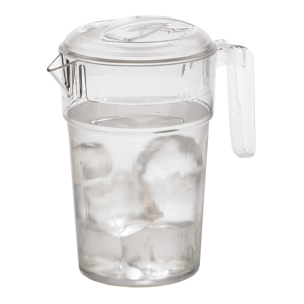 Cambro PC34CW135 Camwear Pitcher with Lid, 34 oz. - Clear