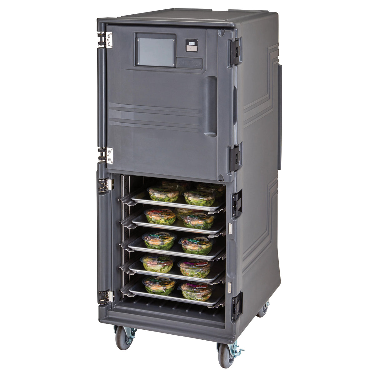 Cambro PCUHC615 Pro Cart Ultra Tall, Top Hot Module, Bottom Cold Module, Electric Unit 110V - Charcoal Gray