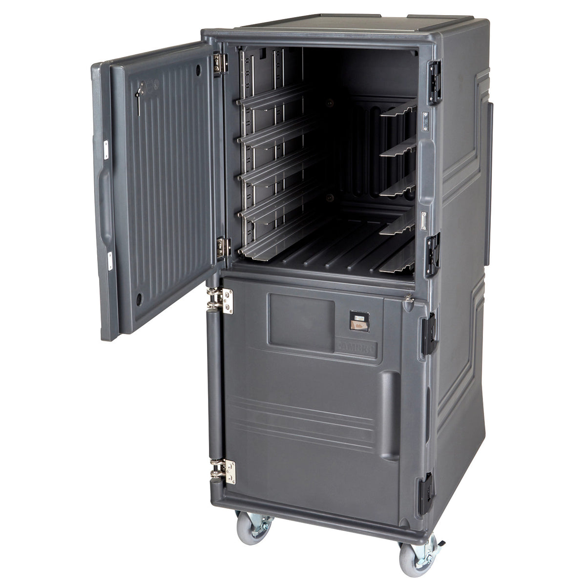 Cambro PCUPC615 Pro Cart Ultra Tall, Top Passive Module, Bottom Cold Module, Electric Unit 110V - Charcoal Gray