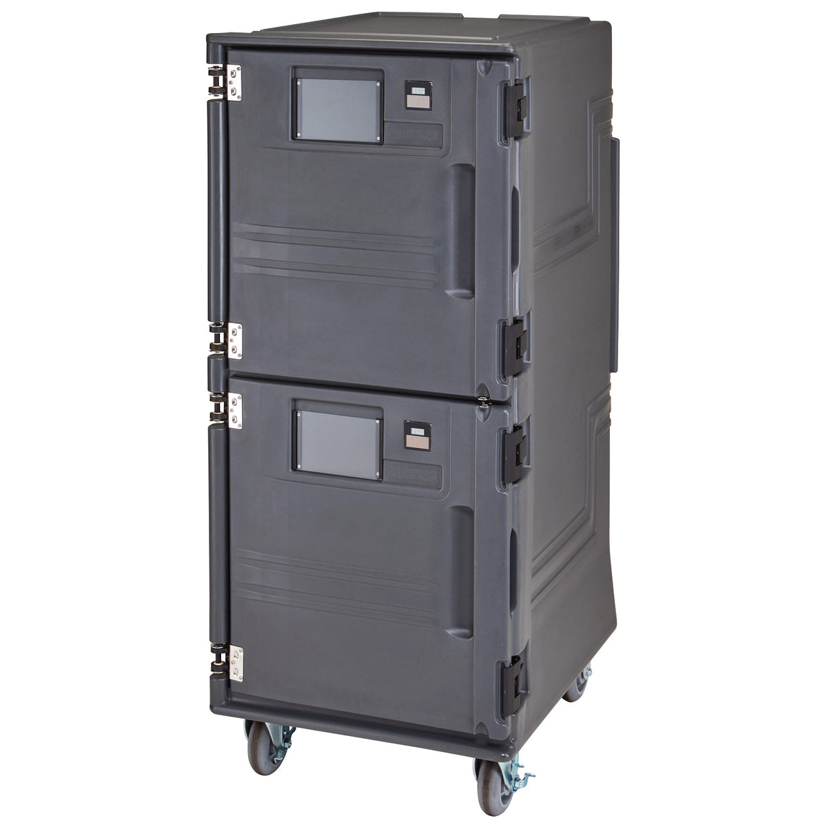 Cambro PCUPH615 Pro Cart Ultra Tall, Top Passive Module, Bottom Hot Module, Electric Unit 110V - Charcoal Gray