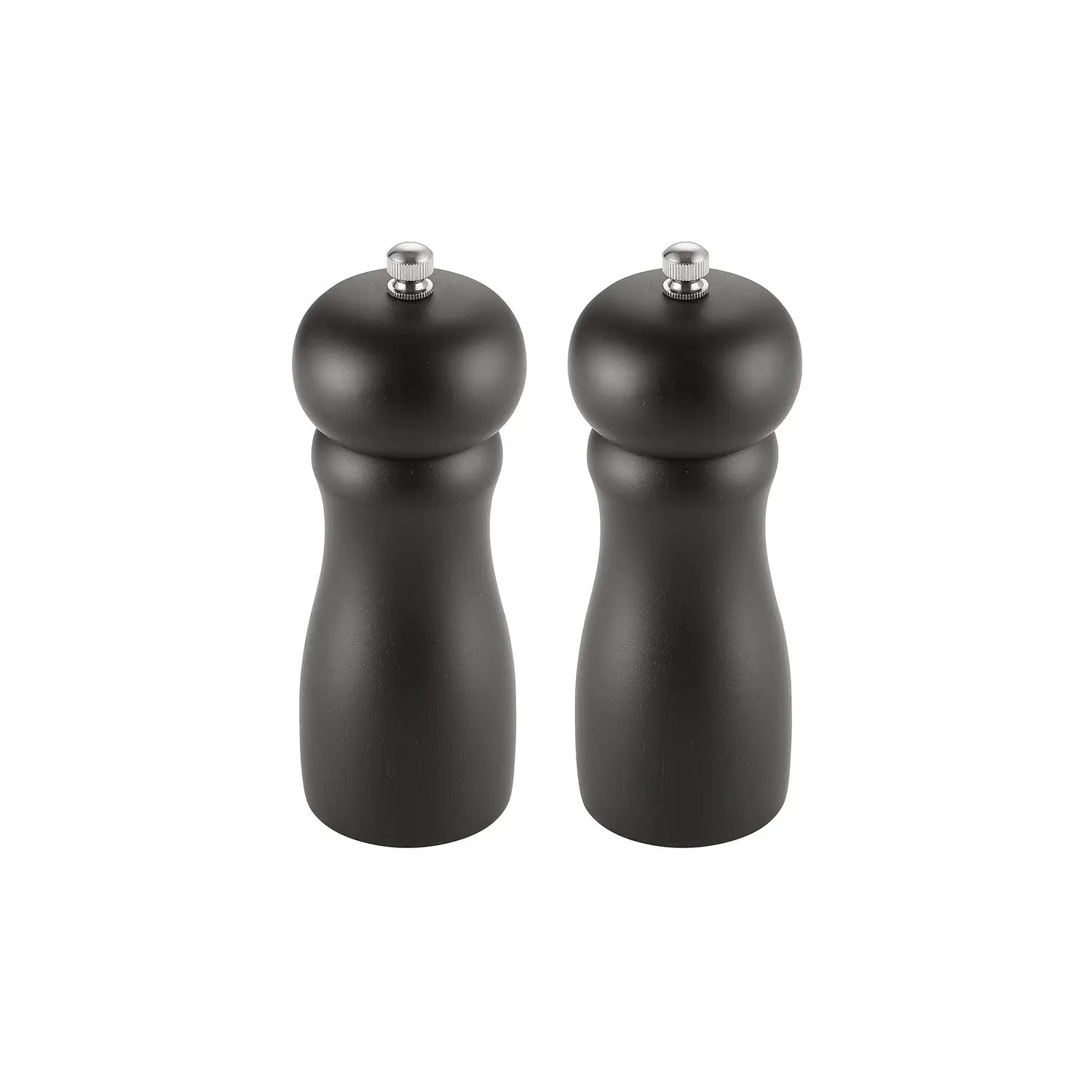 CAC China PMW2-6K Pepper Mill Set Wooden Black 2-PC 6"H Case Pack of 1/24 by CAC China (cac-china-pmw2-6k-pepper-mill-set-wooden-black-2-pc-6h-case-pack-of-1-24)