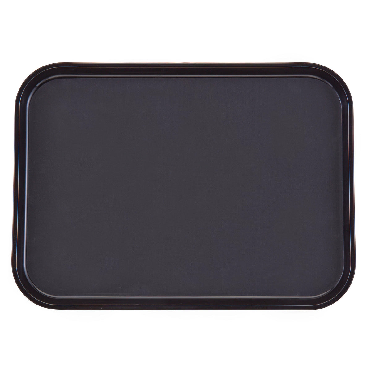 Cambro PT1014110 Polytread Rectangular Non-Skid Serving Tray, 13 5/8" x 10 9/16" - Black