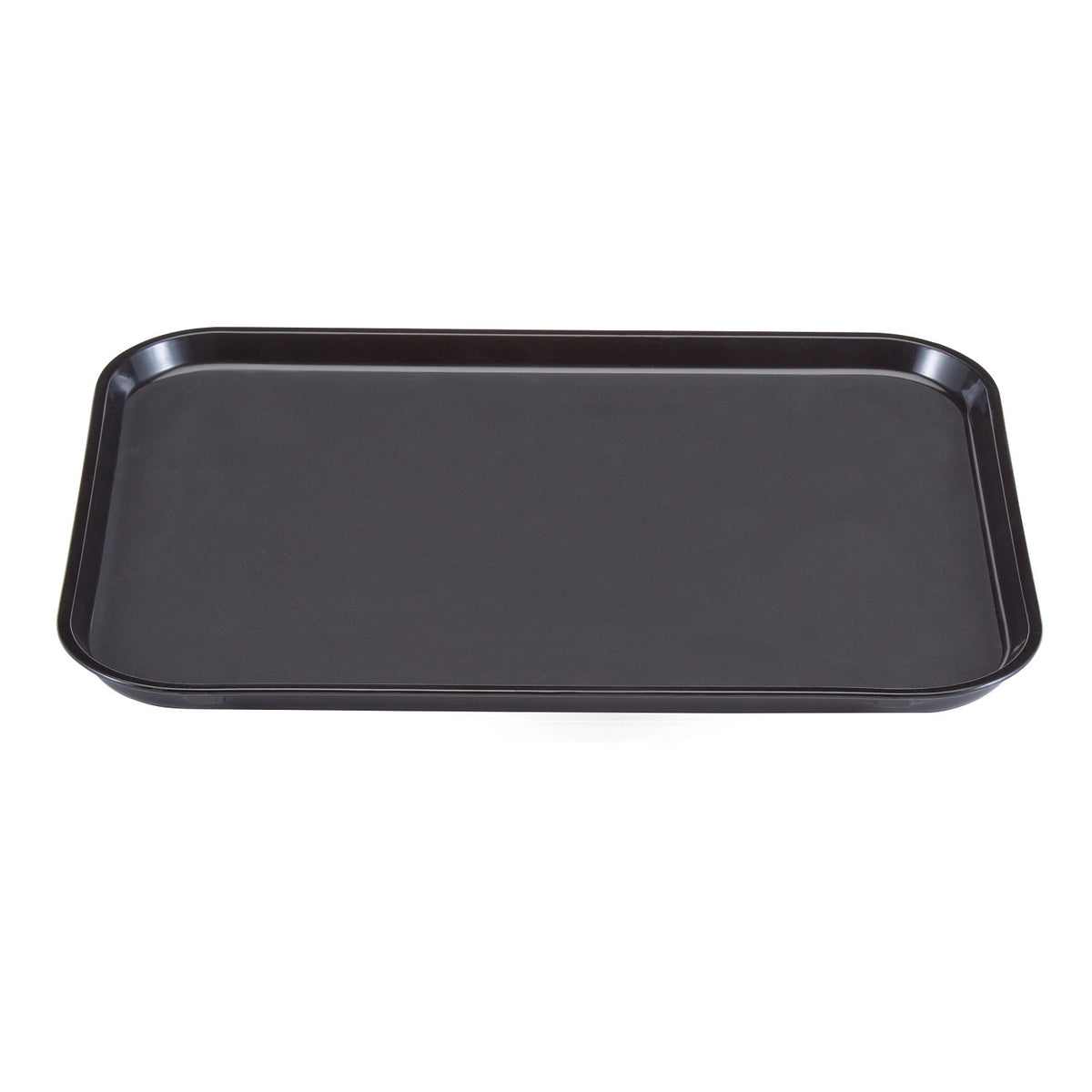 Cambro PT1014110 Polytread Rectangular Non-Skid Serving Tray, 13 5/8" x 10 9/16" - Black
