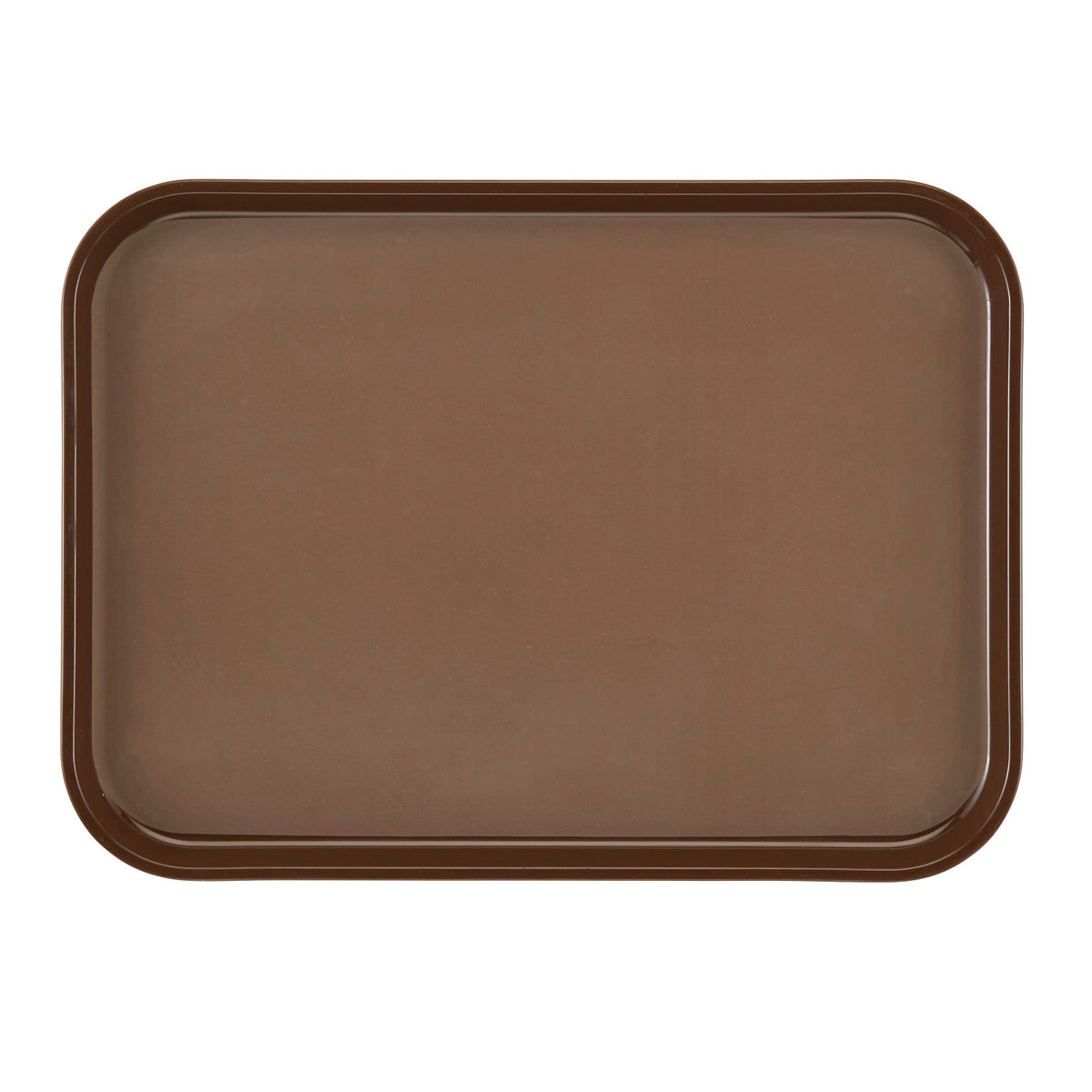 Cambro PT1216167 Polytread Rectangular Non-Skid Serving Tray, 16 1/4" x 11 7/8" - Brown