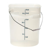 Cambro PWB18PROPP190 FreshPro CamRounds Pail with Bail Handle, 18 qt., Translucent - Translucent