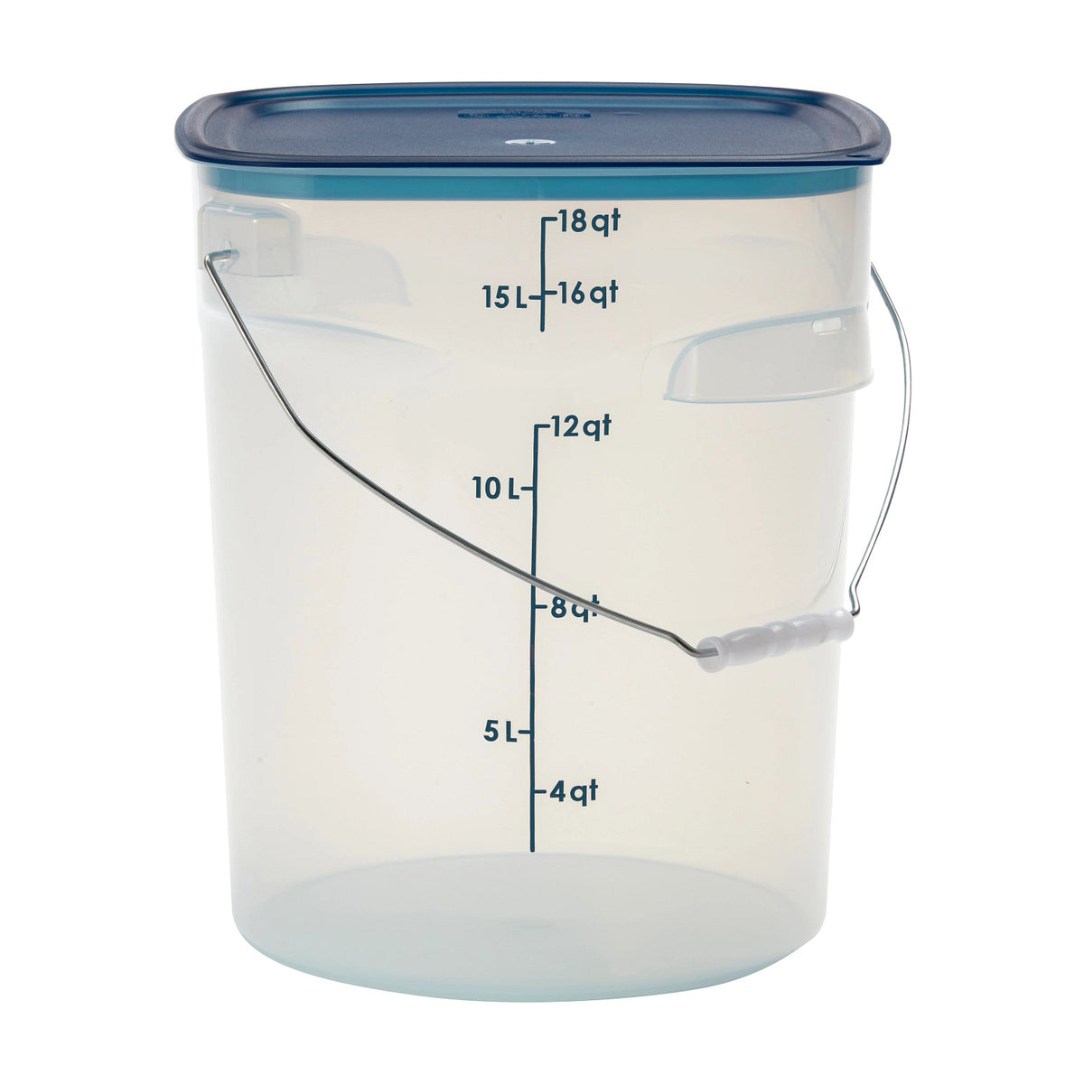 Cambro PWB18PROPP190 FreshPro CamRounds Pail with Bail Handle, 18 qt., Translucent - Translucent