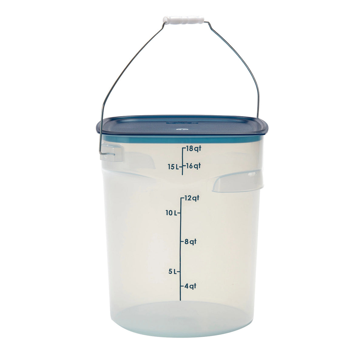 Cambro PWB18PROPP190 FreshPro CamRounds Pail with Bail Handle, 18 qt., Translucent - Translucent
