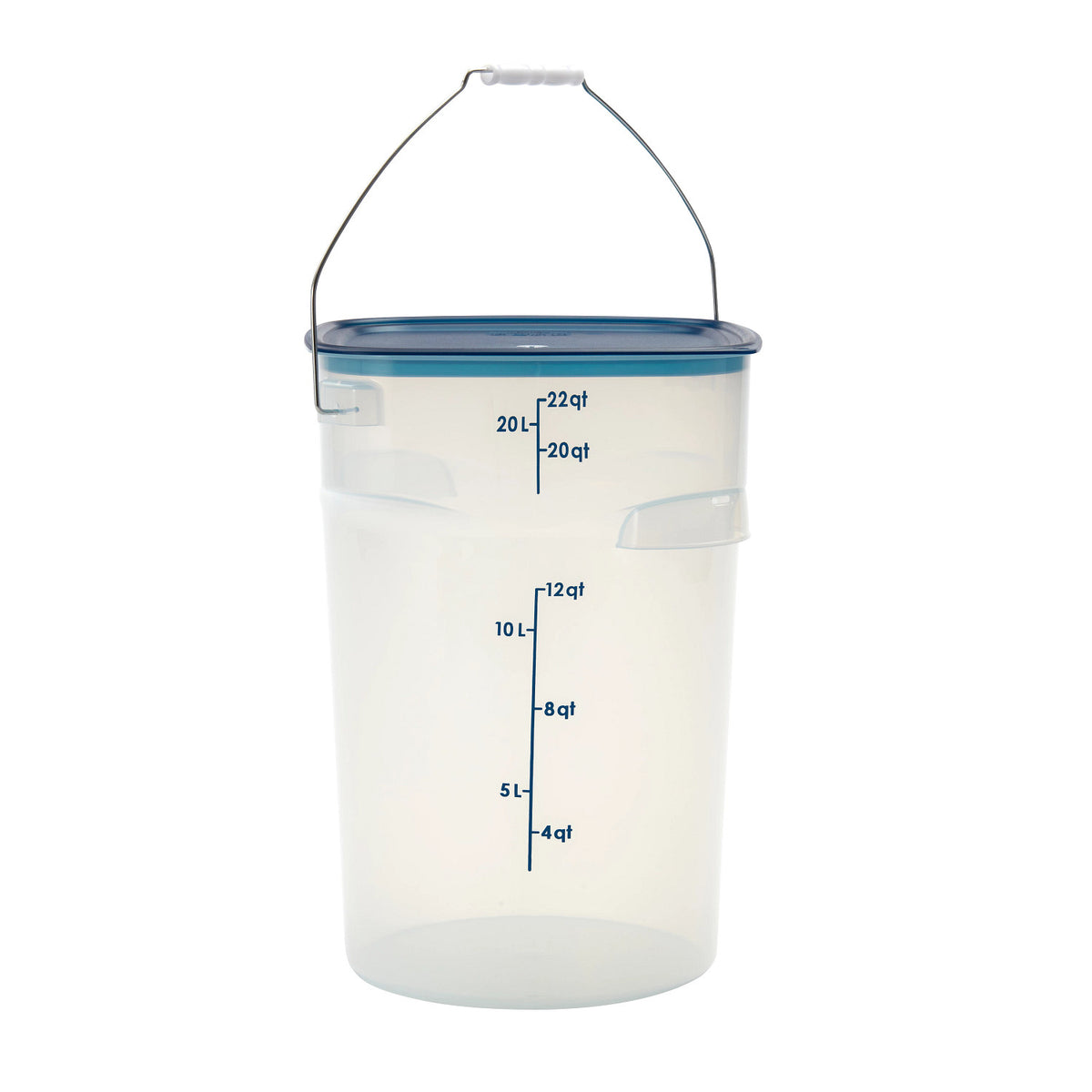 Cambro PWB22PROPP190 FreshPro CamRounds Pail with Bail Handle, 22 qt., Translucent - Translucent