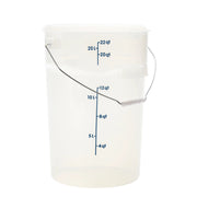 Cambro PWB22PROPP190 FreshPro CamRounds Pail with Bail Handle, 22 qt., Translucent - Translucent