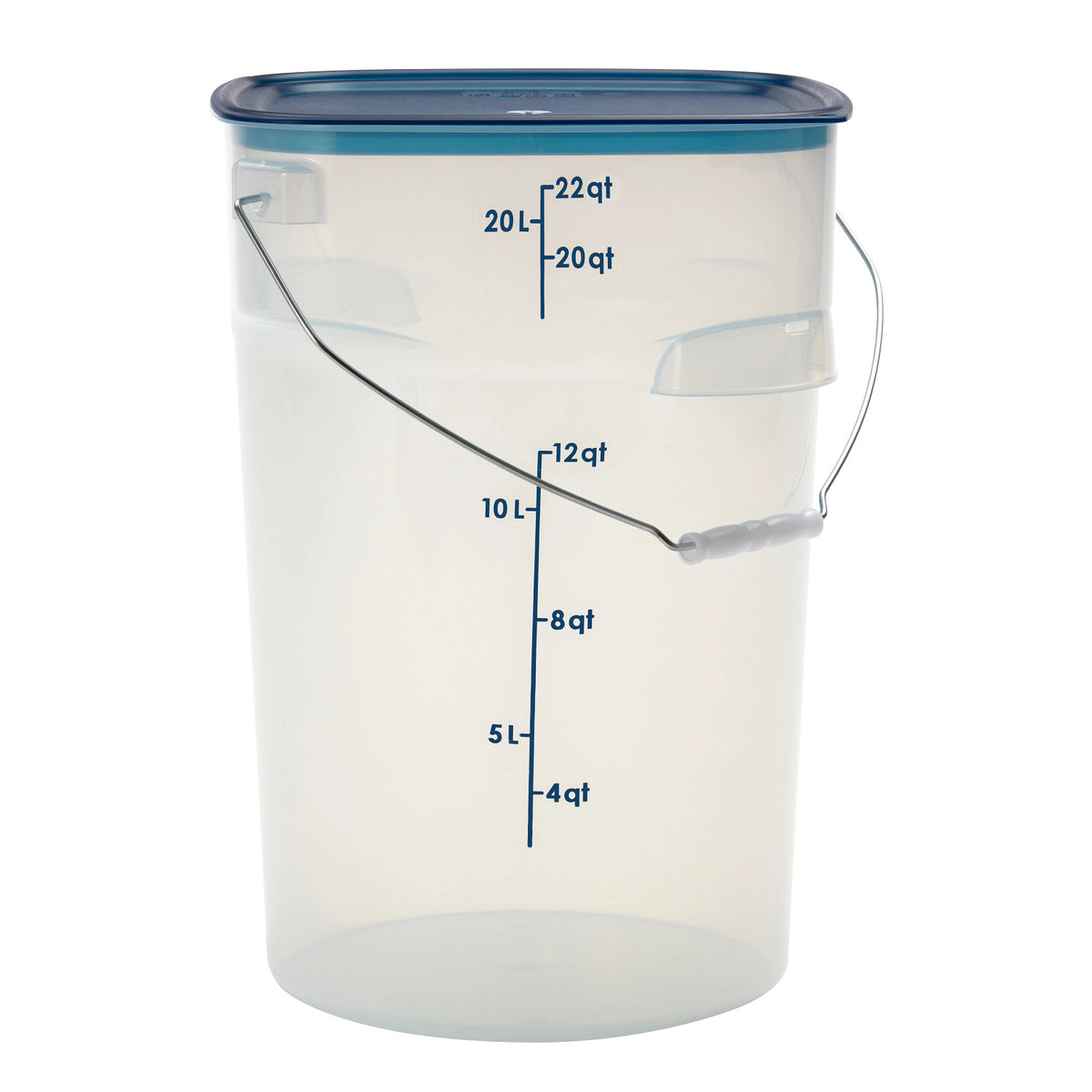 Cambro PWB22PROPP190 FreshPro CamRounds Pail with Bail Handle, 22 qt., Translucent - Translucent
