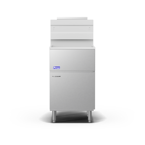 Pitco 65C+S 65-80 lb Natural Gas Floor Fryer, 150,000 BTU Front Image