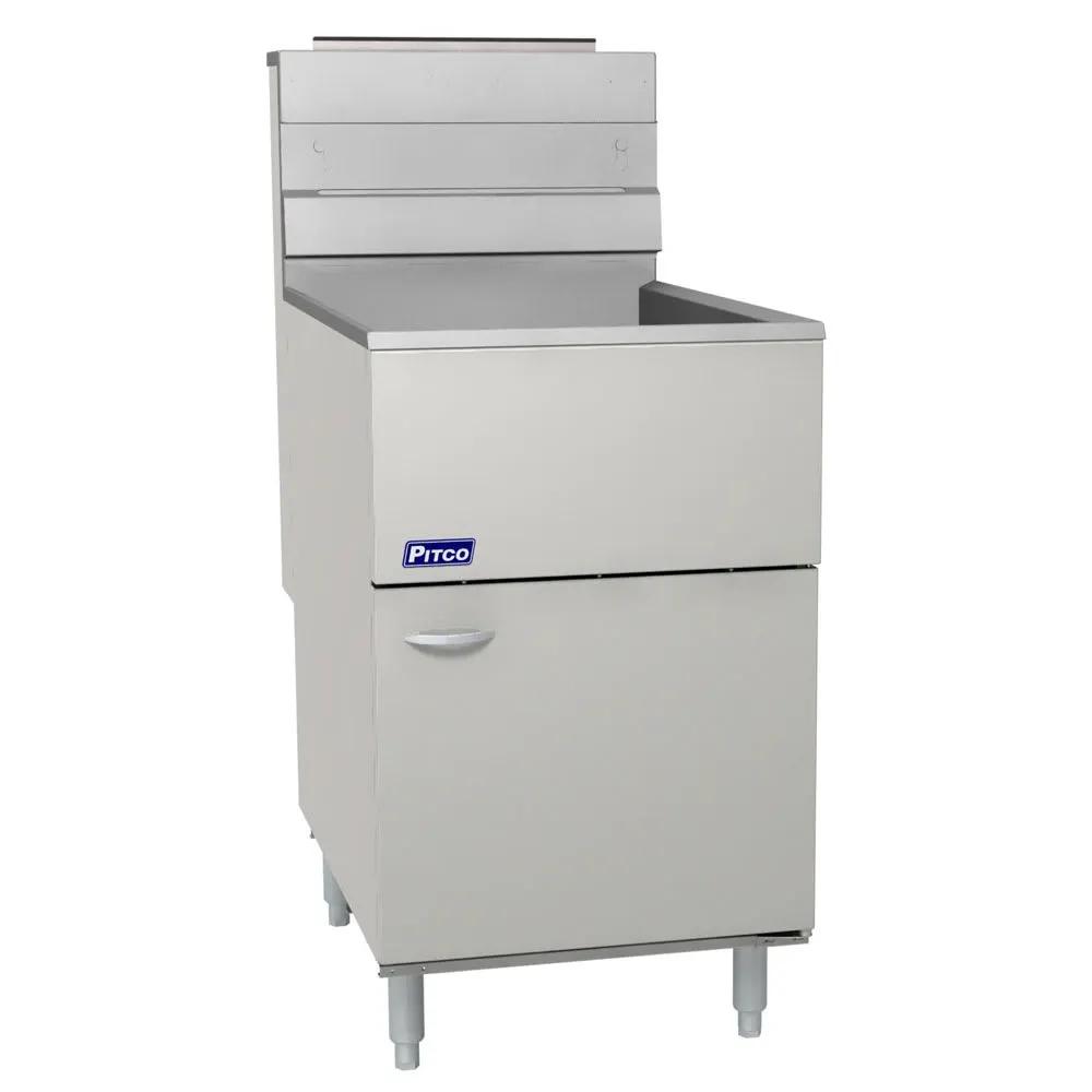 Pitco 65C+S 65-80 lb Natural Gas Floor Fryer, 150,000 BTU Product Image