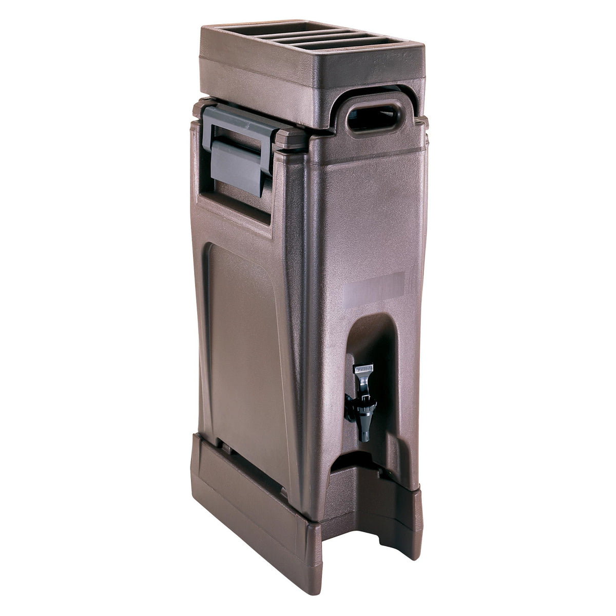 Cambro 500LCD131 Camtainer 4 3/4 gal. Insulated Beverage Dispenser, 86 Servings - Dark Brown