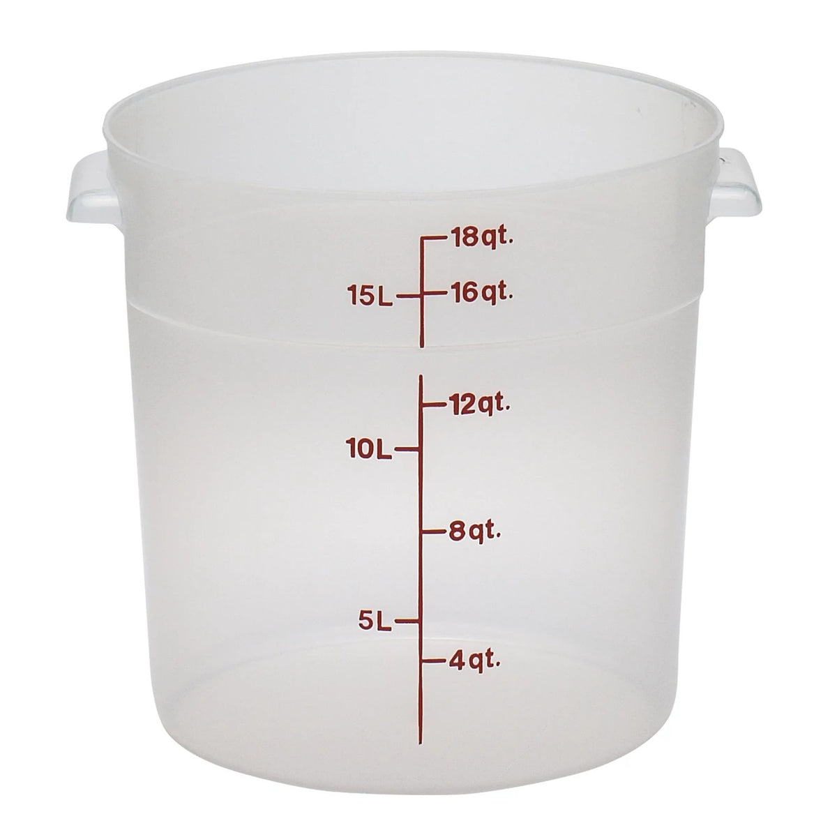 Cambro RFS18PP190 Translucent CamRound Food Storage Container, 18 qt. - Translucent