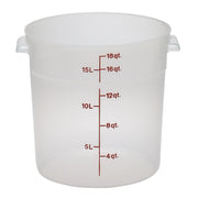 Cambro RFS18PP190 Translucent CamRound Food Storage Container, 18 qt. - Translucent