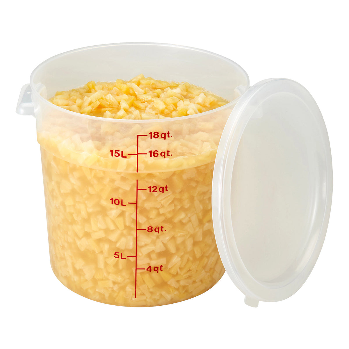 Cambro RFS18PP190 Translucent CamRound Food Storage Container, 18 qt. - Translucent